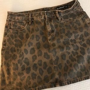 Cheetah print BlankNYC denim skirt